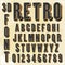 3d Retro type font, vintage typography