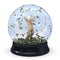 3d rich business man in snow globe - Money rain