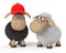 3d ridiculous sheep wearing spectacles
