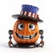 3d Robot Pumpkin: A Cute Presidents\\\' Day Jackolantern