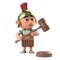 3d Roman soldier holds an auction