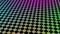 3d rotated green pink brown cyan black checker board animation