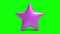 3d rotation of purple cartoon star on color background. High quality 4k review video