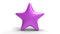 3d rotation of purple cartoon star on white background. High quality 4k review video