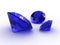 3D Round azure sapphire stones