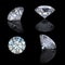 3d Round brilliant cut diamond perspective