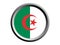 3D Round Flag of Algeria