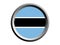 3D Round Flag of Botswana