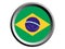 3D Round Flag of Brasil