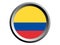 3D Round Flag of Colombia