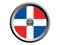 3D Round Flag of Dominican Republic