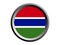 3D Round Flag of Gambia