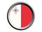 3D Round Flag of Malta