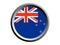 3D Round Flag of New Zealand