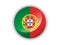 3D Round Flag of Portugal