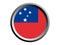 3D Round Flag of Samoa