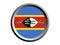 3D Round Flag of Swaziland