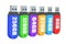 3d Row of color USB flash drives