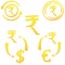 3D Rupee India currency symbol icon