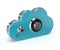 3d safe cloud isolated over white background