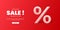3D sale red percentage special discount offer promotion template for fashion style online shopping