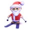 3d Santa on skis