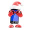 3d Santa smartphone is worried