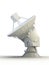 3d sattelite antena on the white