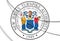 3D Seal of New Jersey Turnpike Authority, USA.