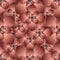 3D seamless pattern with brown flowers. Floral background.