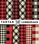 3D Set Lumberjack Tartan Seamless Pattern