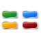 3d set with rectangular colored buttons. Vector illustration.