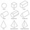 3d shape set isolated on white background vector.illustration eps10