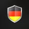 3D shield with the flag of Germany.