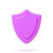 3D Shield Icon Isolated