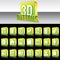 3D Shiny Green Buttons for Website or Apps. Vector