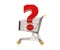 3d Shopping Cart with Red Question Sign Information Icon