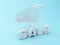 3d Shopping cart with word sale.