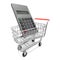 3d Shopping trolley holds giant calculator