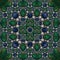 3d silver blue green geometric fantasy pattern