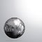 3D Silver disco ball and shadow background