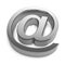 3d Silver email address symbol