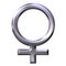 3D Silver Female Symbol