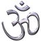 3D Silver Hinduism Symbol