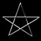 3d silver pentagram symbol