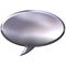 3D Silver Speech Bubble