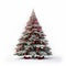 3D simple and modern Christmas tree with snow drop