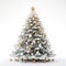 3D simple and modern Christmas tree with snow drop