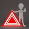 3D small people - Emergency sign.