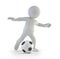 3d small people - football player